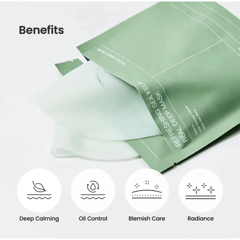 Bio Whitening Mask Antiwrinkle Firming Collagen Mask Refresh Sea Kelp Real Deep Moisturize Mask Purifying Gel Mask For Oily Skin