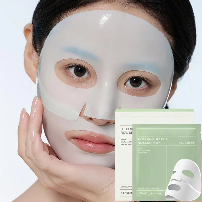 Bio Whitening Mask Antiwrinkle Firming Collagen Mask Refresh Sea Kelp Real Deep Moisturize Mask Purifying Gel Mask For Oily Skin