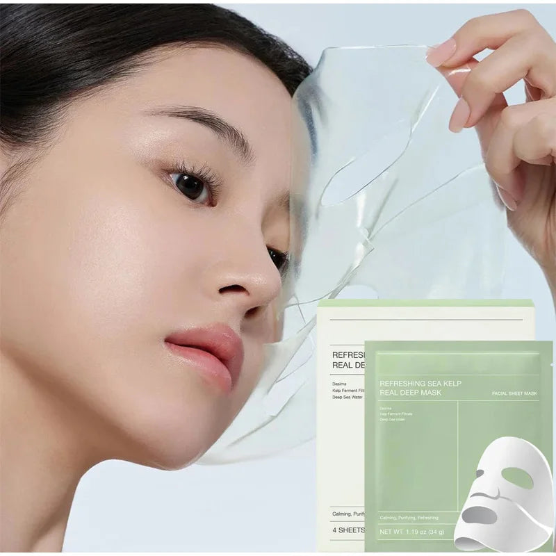 Bio Whitening Mask Antiwrinkle Firming Collagen Mask Refresh Sea Kelp Real Deep Moisturize Mask Purifying Gel Mask For Oily Skin