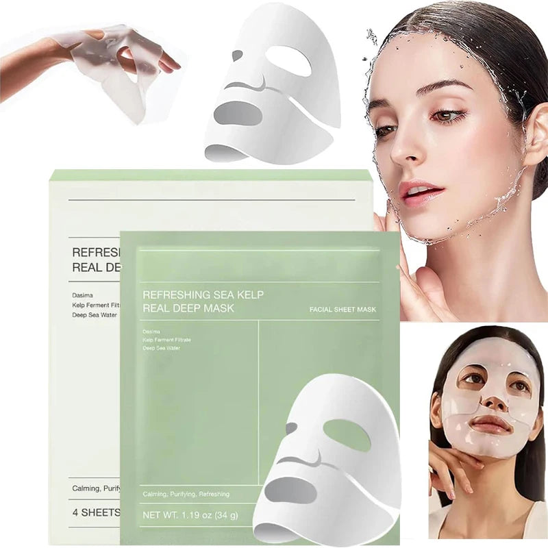 Bio Whitening Mask Antiwrinkle Firming Collagen Mask Refresh Sea Kelp Real Deep Moisturize Mask Purifying Gel Mask For Oily Skin